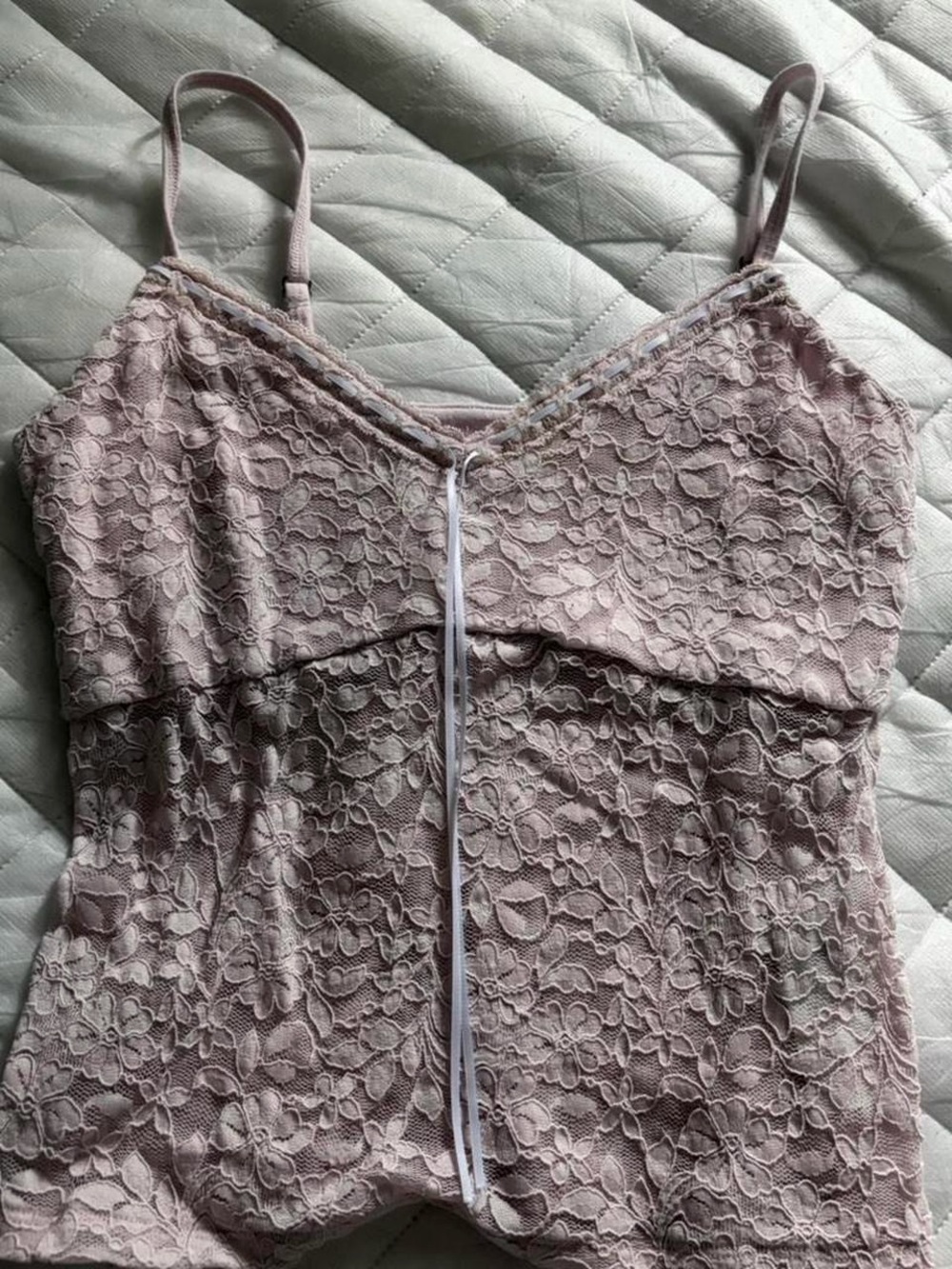Hollister Dusty Pink Lace Cami Tank Top